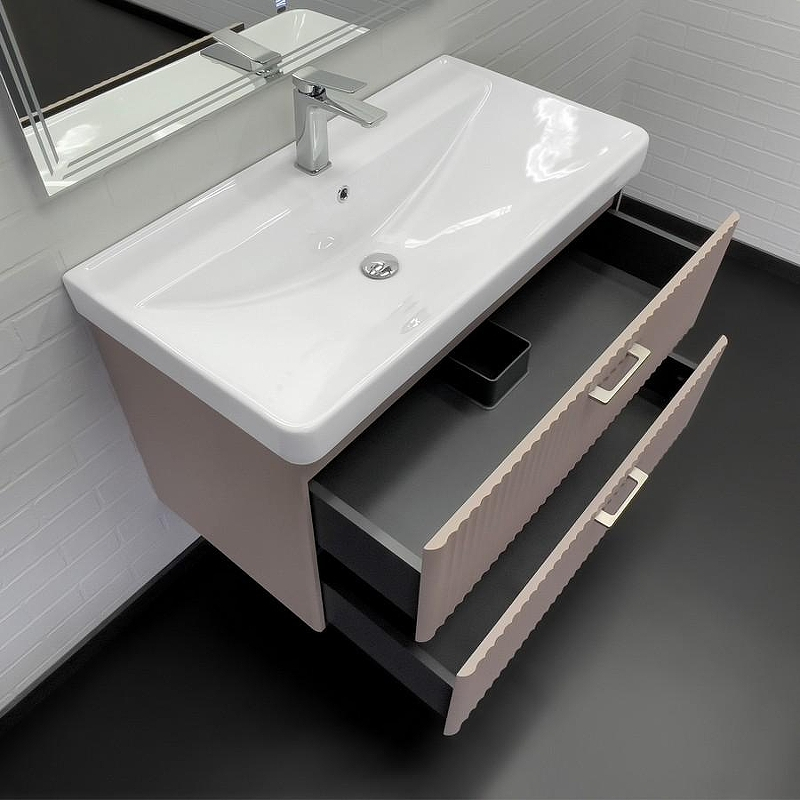 Тумба с раковиной Comforty Ангара 90П 00-00021036 подвесная Дуб латте, купить, цена, заказать, магазин, доставка, скидка, промокод, купить, цена, заказать, магазин, доставка, скидка, промокод