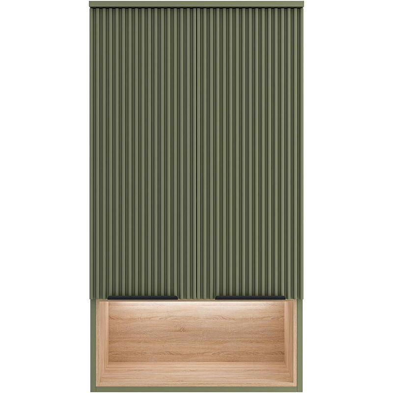 Подвесной шкаф Brevita Enfida 60 ENF-08060-081 над стиральной машиной Зеленый матовый Дуб Сонома светлый, купить, цена, заказать, магазин, доставка, скидка, промокод, купить, цена, заказать, магазин, доставка, скидка, промокод