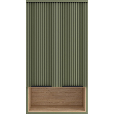 Подвесной шкаф Brevita Enfida 60 ENF-08060-081 над стиральной машиной Зеленый матовый Дуб Сонома светлый