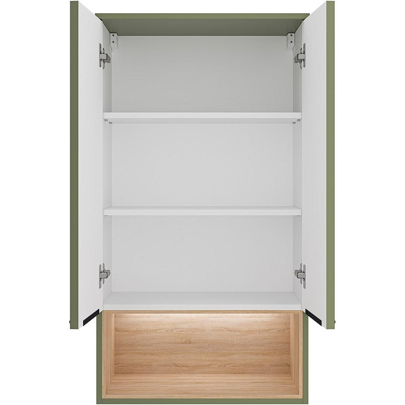 Подвесной шкаф Brevita Enfida 60 ENF-08060-081 над стиральной машиной Зеленый матовый Дуб Сонома светлый, купить, цена, заказать, магазин, доставка, скидка, промокод, купить, цена, заказать, магазин, доставка, скидка, промокод