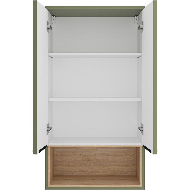 Подвесной шкаф Brevita Enfida 60 ENF-08060-081 над стиральной машиной Зеленый матовый Дуб Сонома светлый, купить, цена, заказать, магазин, доставка, скидка, промокод, купить, цена, заказать, магазин, доставка, скидка, промокод