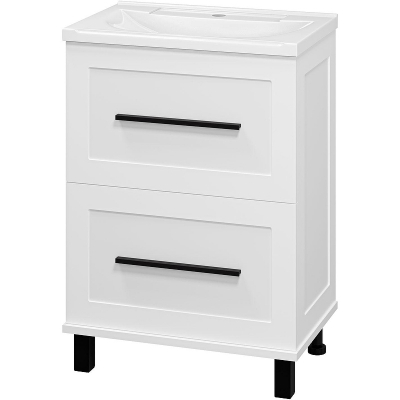 Тумба с раковиной Misty Модерн 60 УТ000024615 Белая матовая