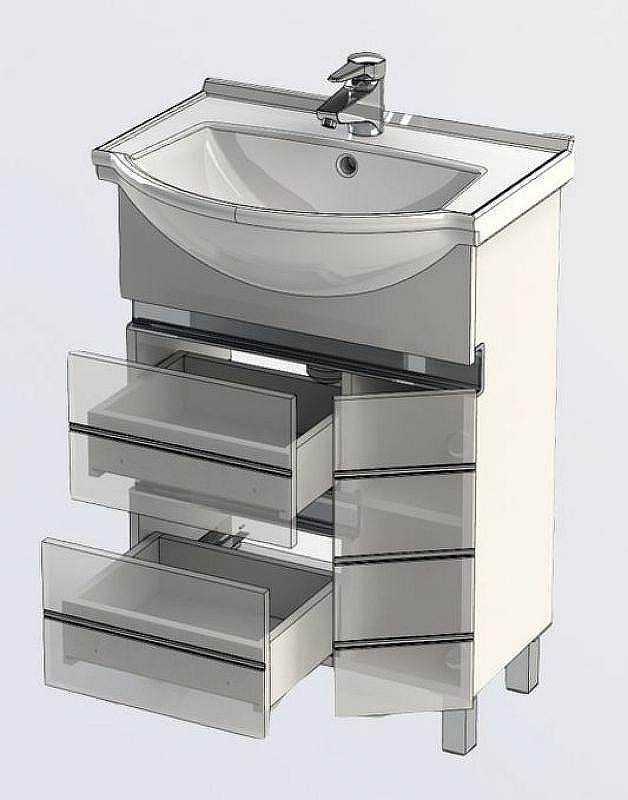 Тумба с раковиной Aquanet Доминика 60 212754 Белая, купить, цена, заказать, магазин, доставка, скидка, промокод, купить, цена, заказать, магазин, доставка, скидка, промокод