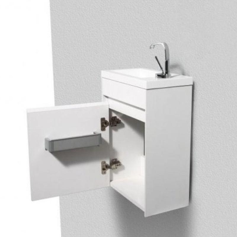 Тумба под раковину BelBagno Pietra Mini 40 PIETRA MINI-400-1A-SO-BL-L подвесная Bianco Lucido, купить, цена, заказать, магазин, доставка, скидка, промокод, купить, цена, заказать, магазин, доставка, скидка, промокод