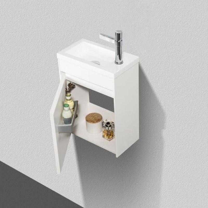 Тумба под раковину BelBagno Pietra Mini 40 PIETRA MINI-400-1A-SO-BL-L подвесная Bianco Lucido, купить, цена, заказать, магазин, доставка, скидка, промокод, купить, цена, заказать, магазин, доставка, скидка, промокод