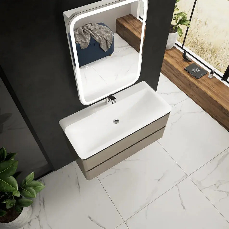 Тумба под раковину AQUAme S4 100 AQM900410BG подвесная цвет Бежевый, купить, цена, заказать, магазин, доставка, скидка, промокод, купить, цена, заказать, магазин, доставка, скидка, промокод