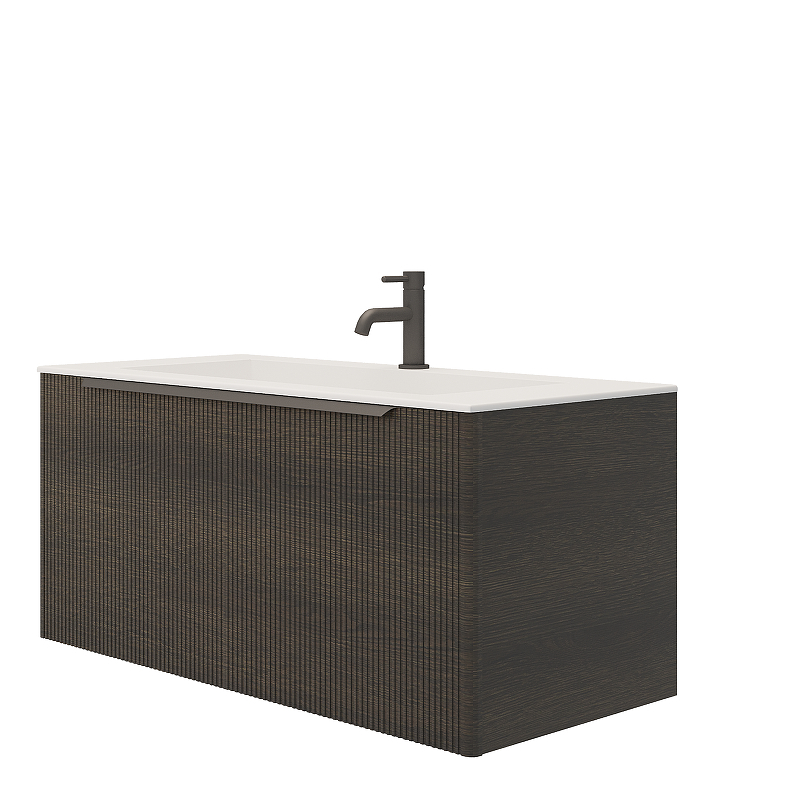 Тумба под раковину Creto Luna 100 17-VG100 подвесная цвет Venge, купить, цена, заказать, магазин, доставка, скидка, промокод, купить, цена, заказать, магазин, доставка, скидка, промокод