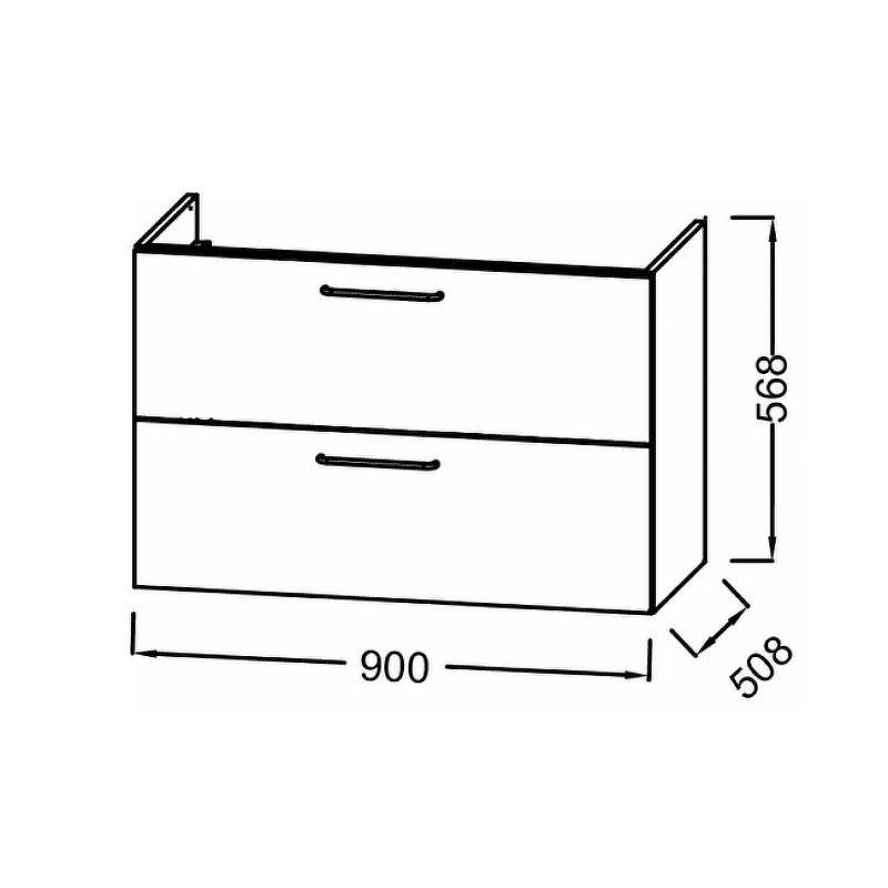 Тумба под раковину Jacob Delafon Odeon Rive Gauche 90 EB2523-R9-E52 подвесная Дуб табак, купить, цена, заказать, магазин, доставка, скидка, промокод, купить, цена, заказать, магазин, доставка, скидка, промокод