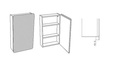 Зеркальный шкаф Corozo Монро 45 SD-00000534 Белый