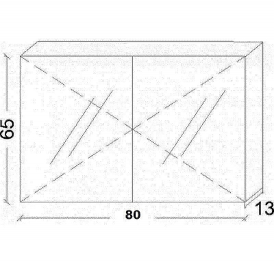Зеркальный шкаф Boheme Armadi Art Vallessi 80 547-C с подсветкой Кашемир матовый