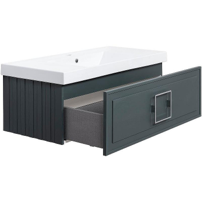 Тумба под раковину La Fenice Cubo 100 FNC-01-CUB-G-100 подвесная Серая матовая