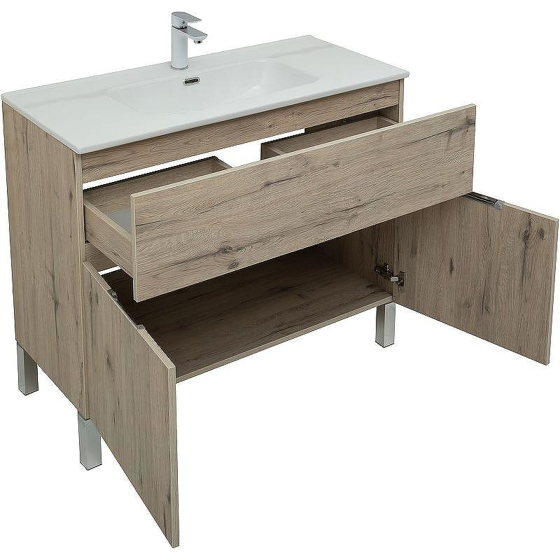 Тумба под раковину Aquanet Алвита New 100 277557 Дуб Веллингтон, купить, цена, заказать, магазин, доставка, скидка, промокод, купить, цена, заказать, магазин, доставка, скидка, промокод