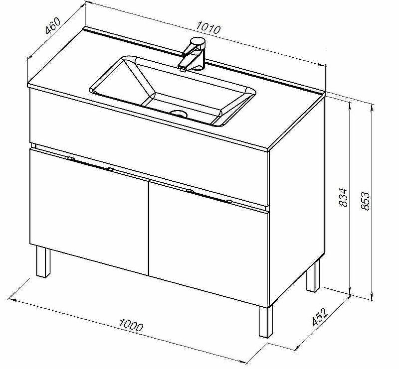 Тумба под раковину Aquanet Алвита New 100 277557 Дуб Веллингтон, купить, цена, заказать, магазин, доставка, скидка, промокод, купить, цена, заказать, магазин, доставка, скидка, промокод