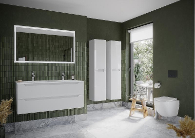 Тумба под раковину Sancos Norma 2.0 120 NR2.0120-2W подвесная Белый глянец