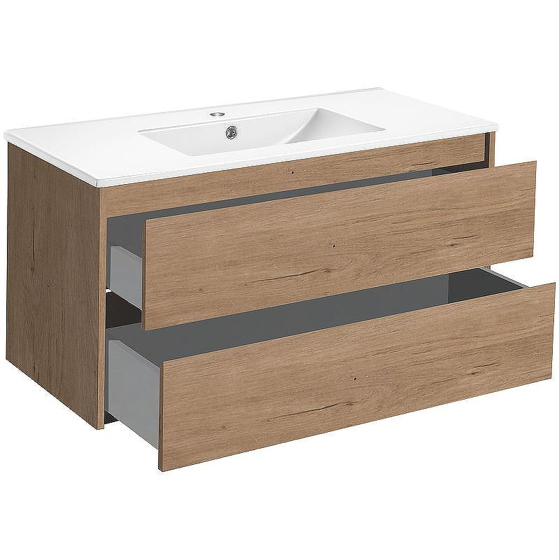 Тумба под раковину Vincea Gio 100 VMC-2G100NO подвесная N.Oak, купить, цена, заказать, магазин, доставка, скидка, промокод, купить, цена, заказать, магазин, доставка, скидка, промокод