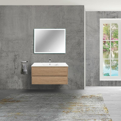 Тумба под раковину Vincea Gio 100 VMC-2G100NO подвесная N.Oak