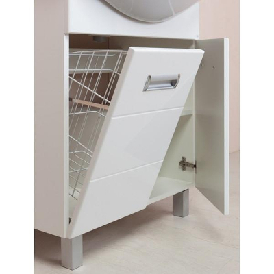 Тумба под раковину Onika Балтика 70 с корзиной для белья Белая