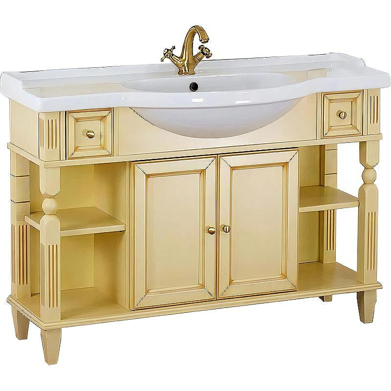 Тумба под раковину Migliore Kantri 120 26673 Бежевая, купить, цена, заказать, магазин, доставка, скидка, промокод, купить, цена, заказать, магазин, доставка, скидка, промокод