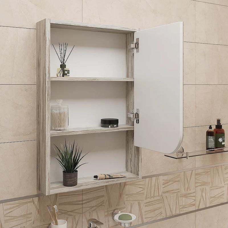 Зеркальный шкаф DIWO Самара 50 R SAM.Z.50/P/DS Дуб скандинавский, купить, цена, заказать, магазин, доставка, скидка, промокод, купить, цена, заказать, магазин, доставка, скидка, промокод