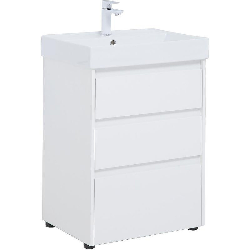 Тумба под раковину Aquanet Nova Lite 60 302469 Белый глянец, купить, цена, заказать, магазин, доставка, скидка, промокод, купить, цена, заказать, магазин, доставка, скидка, промокод