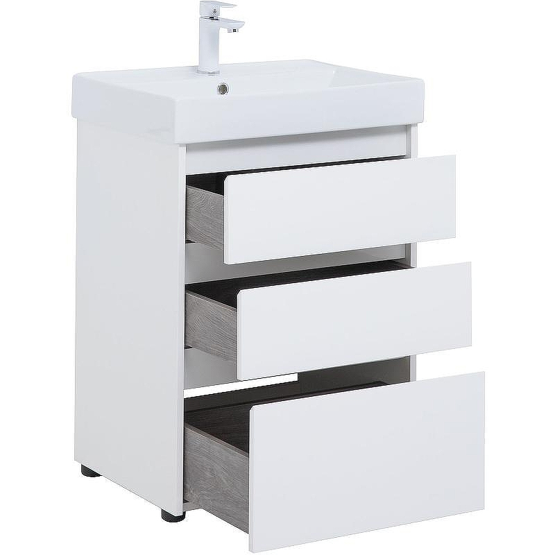 Тумба под раковину Aquanet Nova Lite 60 302469 Белый глянец, купить, цена, заказать, магазин, доставка, скидка, промокод, купить, цена, заказать, магазин, доставка, скидка, промокод