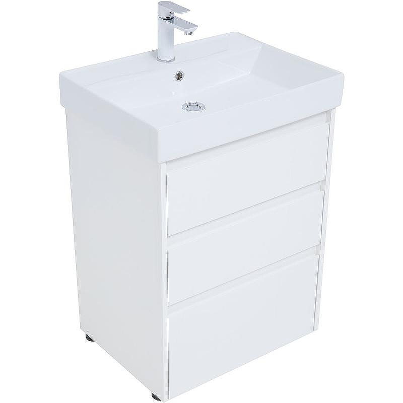 Тумба под раковину Aquanet Nova Lite 60 302469 Белый глянец, купить, цена, заказать, магазин, доставка, скидка, промокод, купить, цена, заказать, магазин, доставка, скидка, промокод