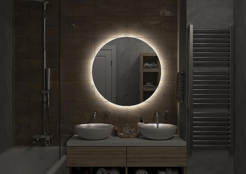 Зеркало Континент Ajour D 1000 ЗЛП2093 с подсветкой с бесконтактным выключателем, купить, цена, заказать, магазин, доставка, скидка, промокод, купить, цена, заказать, магазин, доставка, скидка, промокод