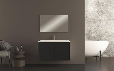 Тумба под раковину Cezares Stylus 94 55227 подвесная Nero grafite