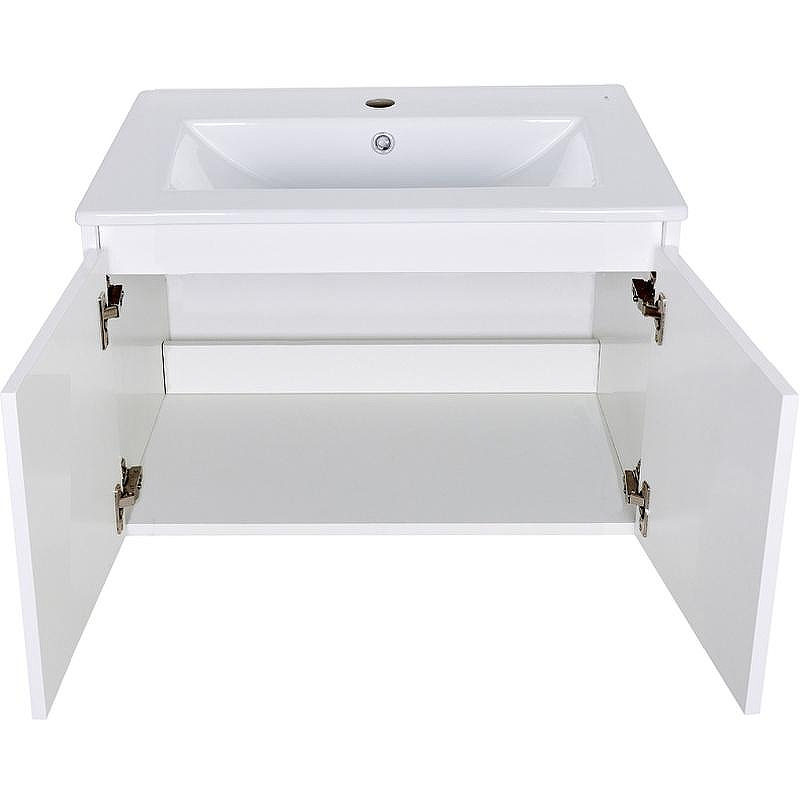 Тумба с раковиной Orange Квадро 60 KV-60TUW+Ra подвесная Белый глянец, купить, цена, заказать, магазин, доставка, скидка, промокод, купить, цена, заказать, магазин, доставка, скидка, промокод