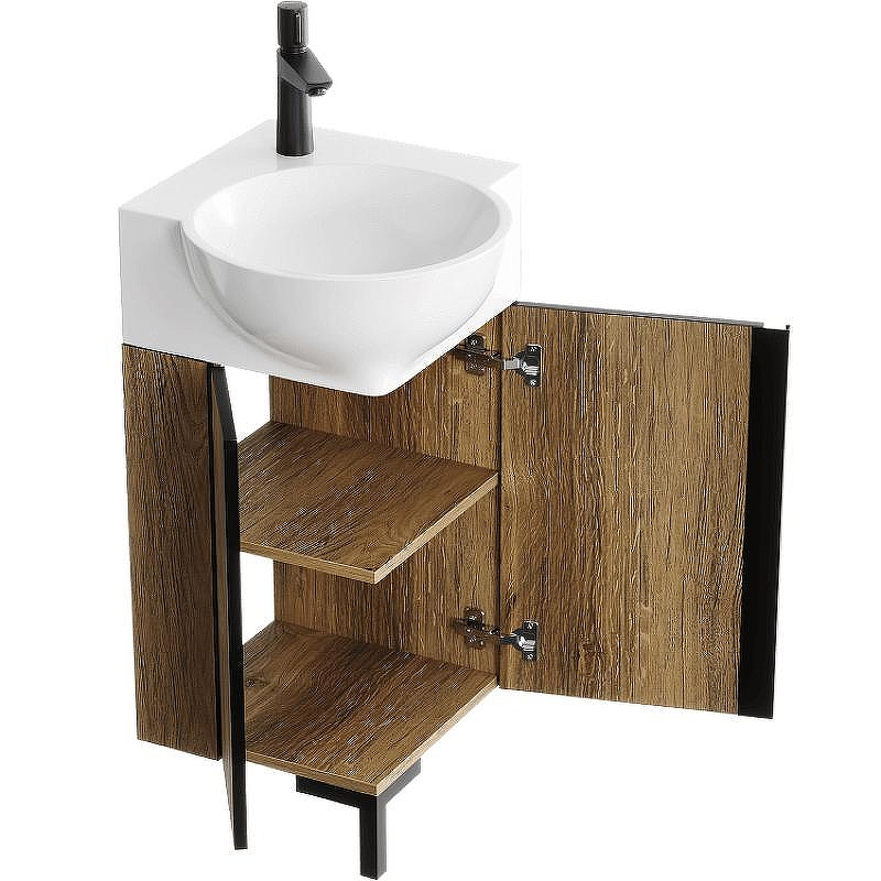 Тумба под раковину Aqwella Porto 45 POR0104DB угловая Дуб балтийский, купить, цена, заказать, магазин, доставка, скидка, промокод, купить, цена, заказать, магазин, доставка, скидка, промокод