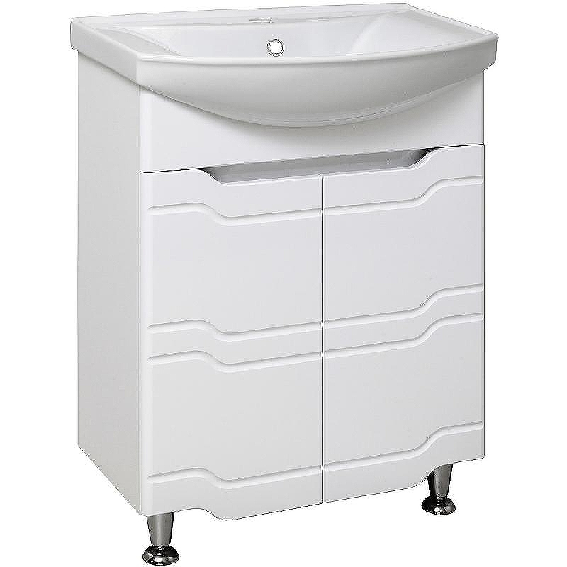 Тумба под раковину Runo Стиль 65 УТ000002338 Белая, купить, цена, заказать, магазин, доставка, скидка, промокод, купить, цена, заказать, магазин, доставка, скидка, промокод