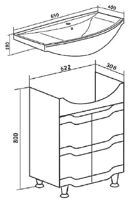 Тумба под раковину Runo Стиль 65 УТ000002338 Белая, купить, цена, заказать, магазин, доставка, скидка, промокод, купить, цена, заказать, магазин, доставка, скидка, промокод