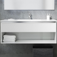 Тумба с раковиной SanVit Контур 120 kkont120w подвесная Белая глянцевая, купить, цена, заказать, магазин, доставка, скидка, промокод, купить, цена, заказать, магазин, доставка, скидка, промокод