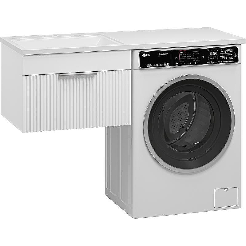 Тумба с раковиной Brevita Enfida 120 L УТ000016089 подвесная Белая матовая, купить, цена, заказать, магазин, доставка, скидка, промокод, купить, цена, заказать, магазин, доставка, скидка, промокод