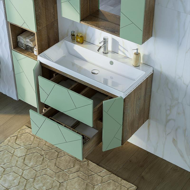 Тумба под раковину Бриклаер Кристалл 90 4627125417184 подвесная Фисташка Дуб гранж песочный, купить, цена, заказать, магазин, доставка, скидка, промокод, купить, цена, заказать, магазин, доставка, скидка, промокод