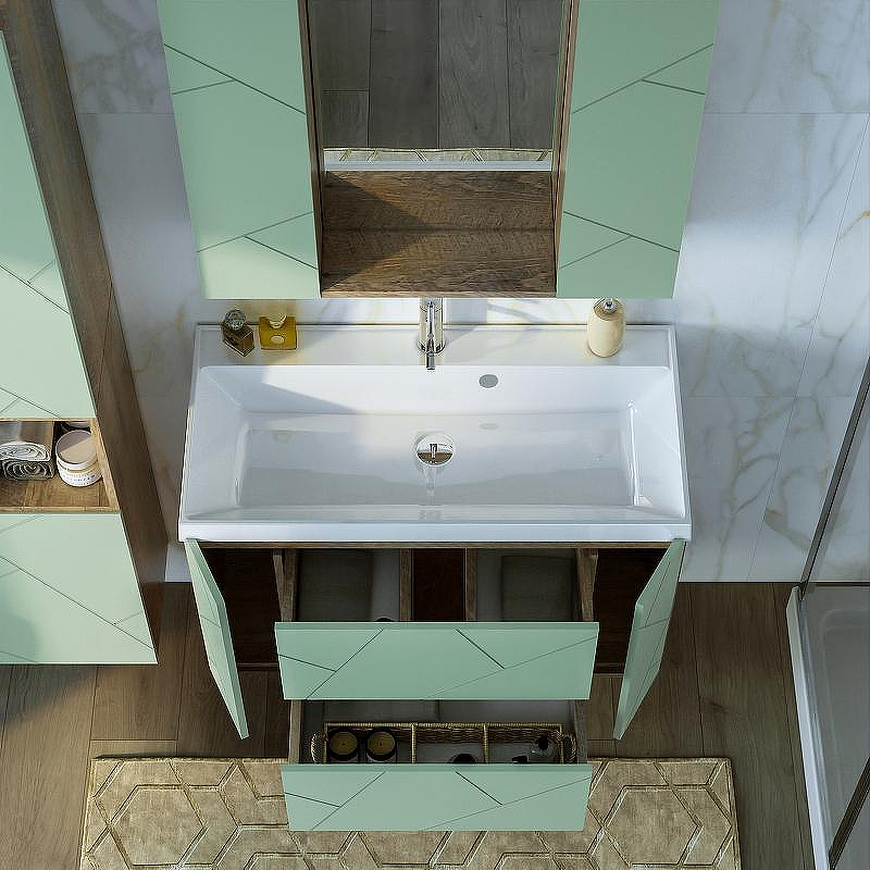 Тумба под раковину Бриклаер Кристалл 90 4627125417184 подвесная Фисташка Дуб гранж песочный, купить, цена, заказать, магазин, доставка, скидка, промокод, купить, цена, заказать, магазин, доставка, скидка, промокод