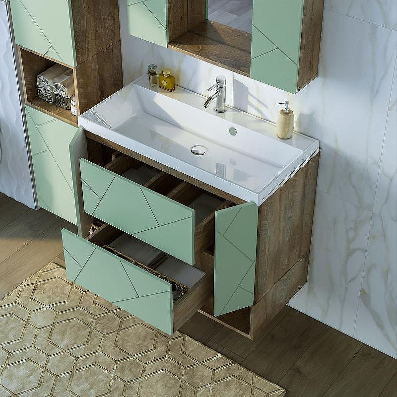 Тумба под раковину Бриклаер Кристалл 90 4627125417184 подвесная Фисташка Дуб гранж песочный, купить, цена, заказать, магазин, доставка, скидка, промокод, купить, цена, заказать, магазин, доставка, скидка, промокод