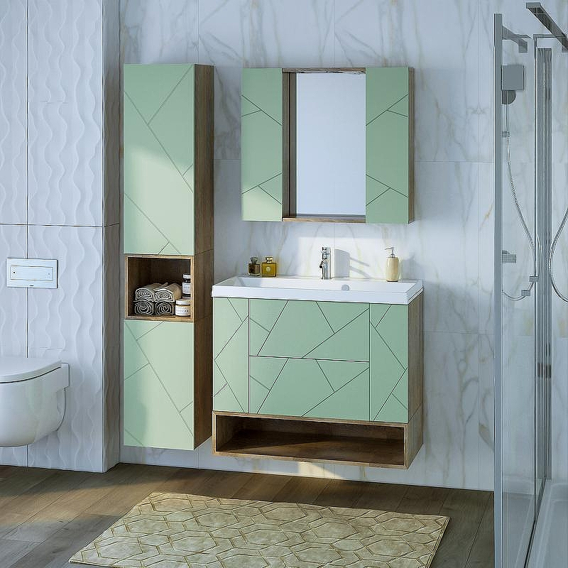 Тумба под раковину Бриклаер Кристалл 90 4627125417184 подвесная Фисташка Дуб гранж песочный, купить, цена, заказать, магазин, доставка, скидка, промокод, купить, цена, заказать, магазин, доставка, скидка, промокод