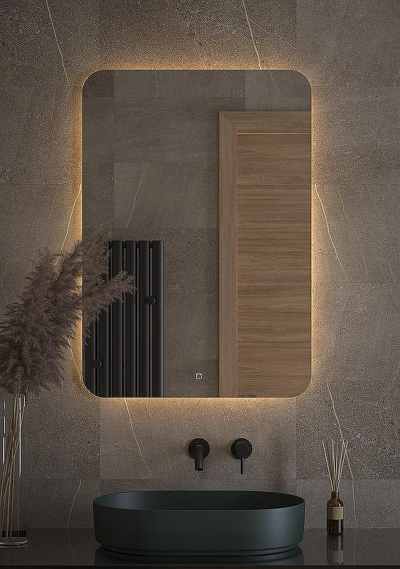 Зеркало Defesto Opti 70x100 DF 2819S с подсветкой 32W-3000К/Сенсорный выключатель/Теплый белый свет, купить, цена, заказать, магазин, доставка, скидка, промокод, купить, цена, заказать, магазин, доставка, скидка, промокод