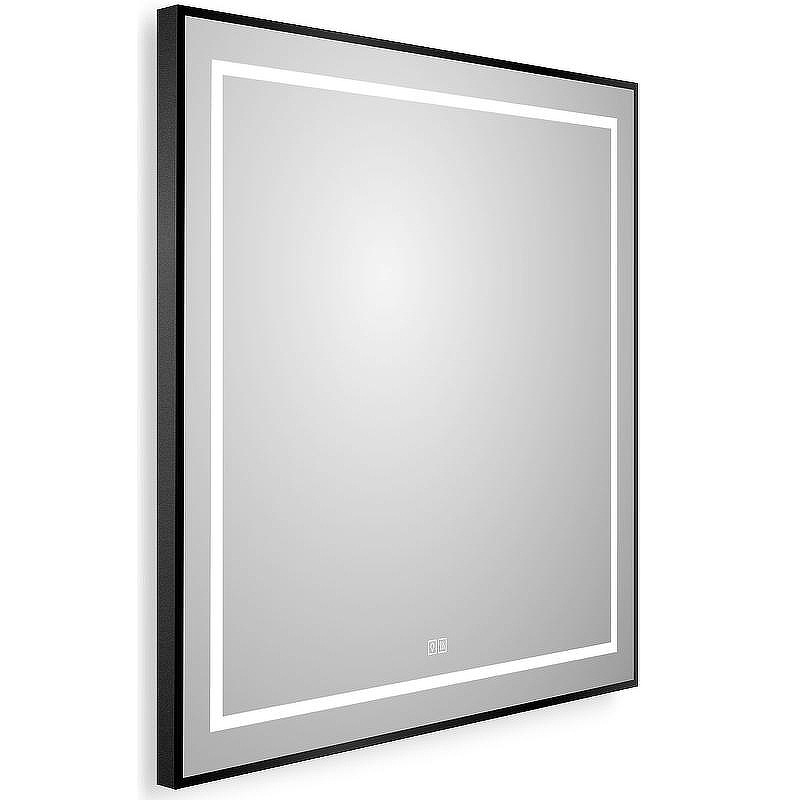 Зеркало BelBagno Kraft 70 SPC-KRAFT-700-800-LED-TCH-WARM-NERO с подсветкой Черное с сенсорным выключателем и подогревом, купить, цена, заказать, магазин, доставка, скидка, промокод, купить, цена, заказать, магазин, доставка, скидка, промокод