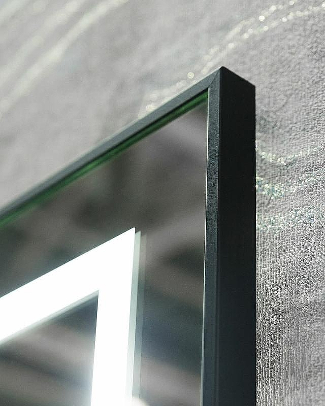 Зеркало BelBagno Kraft 70 SPC-KRAFT-700-800-LED-TCH-WARM-NERO с подсветкой Черное с сенсорным выключателем и подогревом, купить, цена, заказать, магазин, доставка, скидка, промокод, купить, цена, заказать, магазин, доставка, скидка, промокод