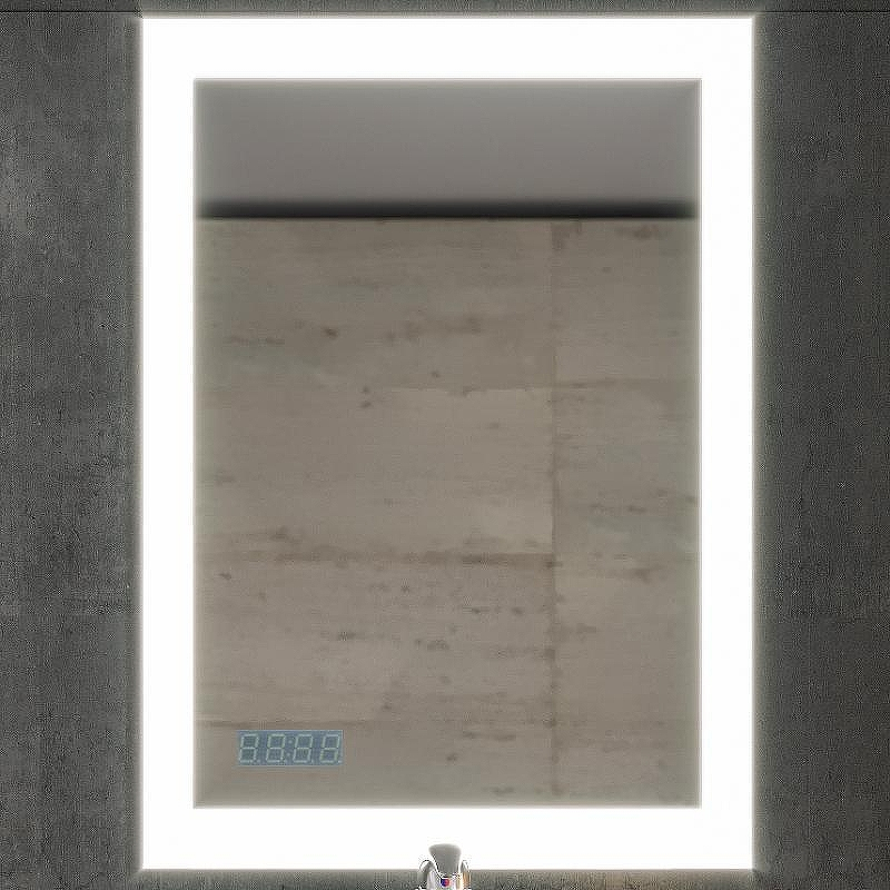 Зеркало Бриклаер Вега 55 4627125414206 с подсветкой с бесконтактным выключателем и часами, купить, цена, заказать, магазин, доставка, скидка, промокод, купить, цена, заказать, магазин, доставка, скидка, промокод