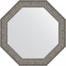 Зеркало Evoform Octagon 50х50 BY 3691 в багетной раме - Виньетка состаренное серебро 56, купить, цена, заказать, магазин, доставка, скидка, промокод, купить, цена, заказать, магазин, доставка, скидка, промокод