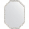 Зеркало Evoform Octagon 58x78 BY 7003 в багетной раме - Чеканка белая 46, купить, цена, заказать, магазин, доставка, скидка, промокод, купить, цена, заказать, магазин, доставка, скидка, промокод
