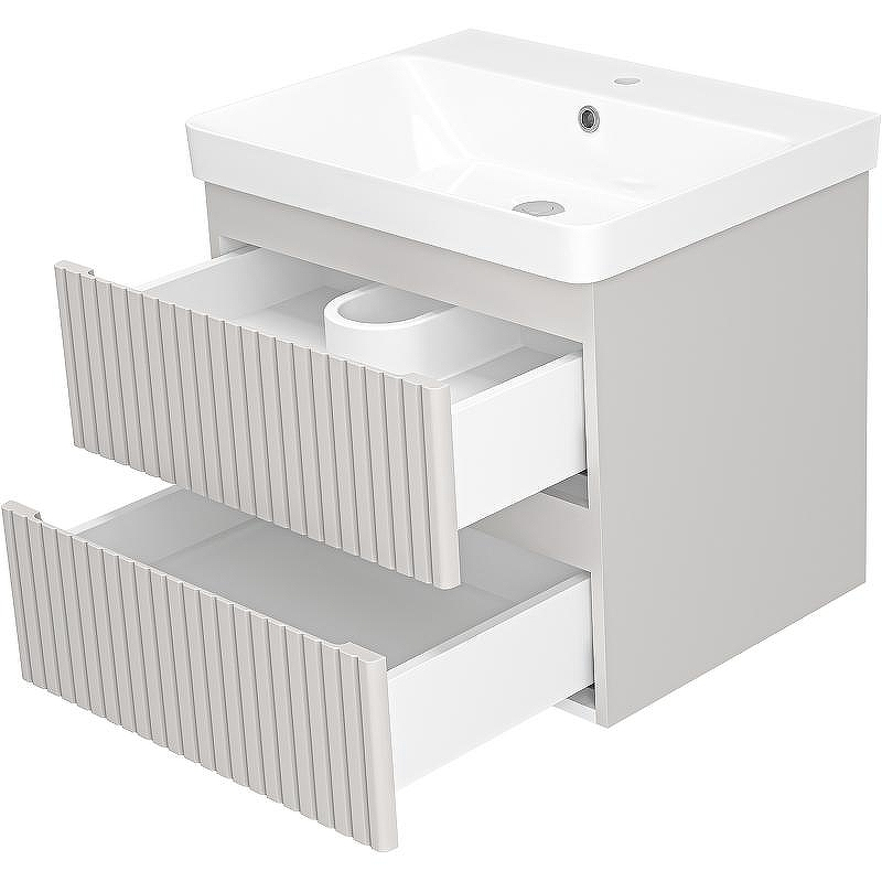 Тумба с раковиной Brevita Victory 60 УТ000024151 подвесная Серый кашемир, купить, цена, заказать, магазин, доставка, скидка, промокод, купить, цена, заказать, магазин, доставка, скидка, промокод