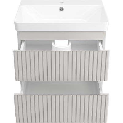 Тумба с раковиной Brevita Victory 60 УТ000024151 подвесная Серый кашемир