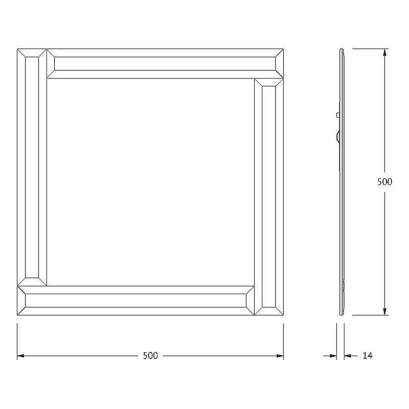 Зеркало Evoform Style 50x50 BY 0825 с зеркальным обрамлением - цвет Графит, купить, цена, заказать, магазин, доставка, скидка, промокод, купить, цена, заказать, магазин, доставка, скидка, промокод