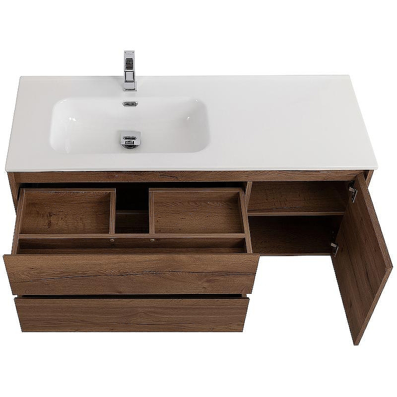 Тумба под раковину BelBagno Kraft 100 L KRAFT-1000-2C-1A-SO-RT-L подвесная Rovere Tabacco, купить, цена, заказать, магазин, доставка, скидка, промокод, купить, цена, заказать, магазин, доставка, скидка, промокод