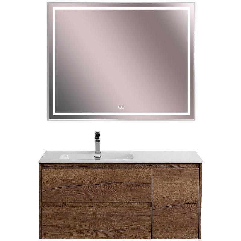 Тумба под раковину BelBagno Kraft 100 L KRAFT-1000-2C-1A-SO-RT-L подвесная Rovere Tabacco, купить, цена, заказать, магазин, доставка, скидка, промокод, купить, цена, заказать, магазин, доставка, скидка, промокод