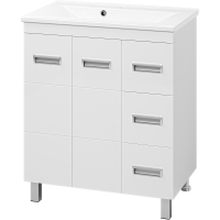 Тумба с раковиной Misty Селена 75 СО000001651 Белая глянцевая, купить, цена, заказать, магазин, доставка, скидка, промокод, купить, цена, заказать, магазин, доставка, скидка, промокод